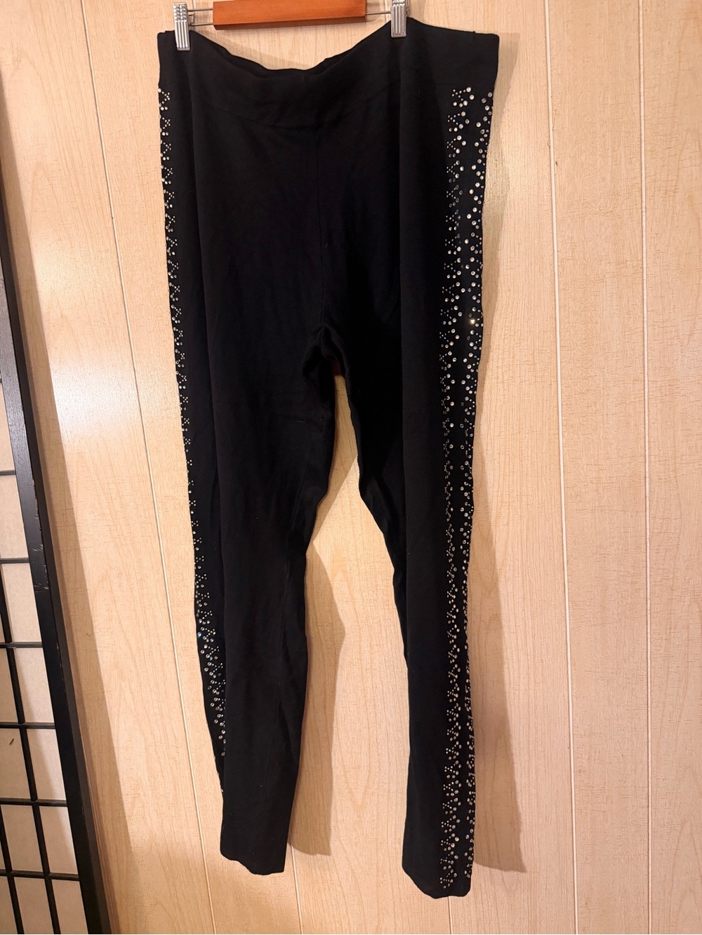 Boston Proper Black Boot-Cut Pants with Sparkle Trim - Picture 4 of 10